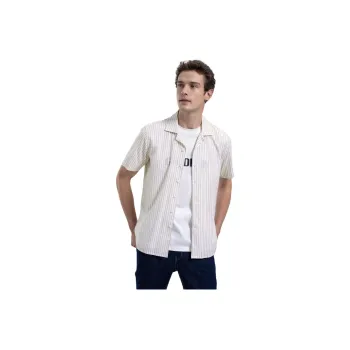 GOLDLION Shirt Men's Light Coffee Bars