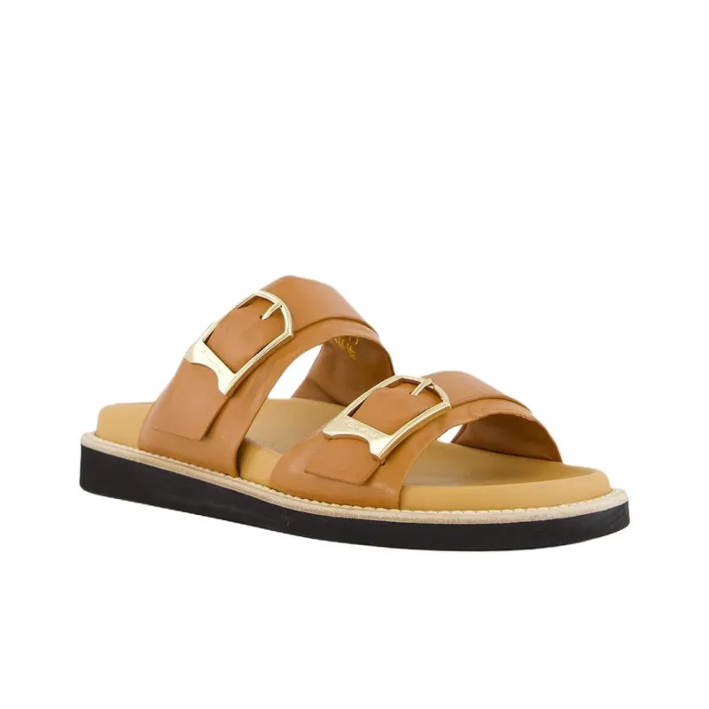 Santoni Slide Slippers Women's Brown-3