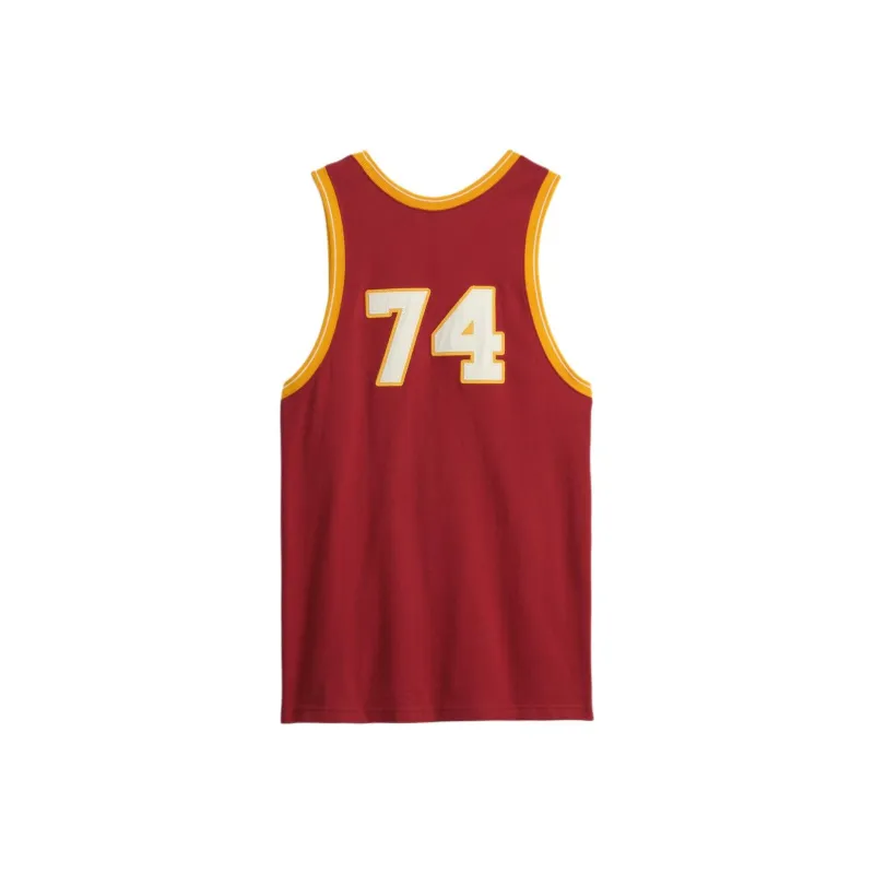 ZARA Tank Tops Men Burgundy Red-1