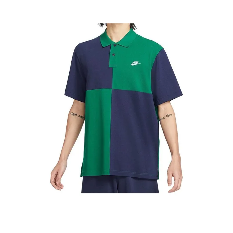 Nike Polo Shirt Men's Green/Blue-0