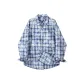 Blue and White Plaid Tie-Dye