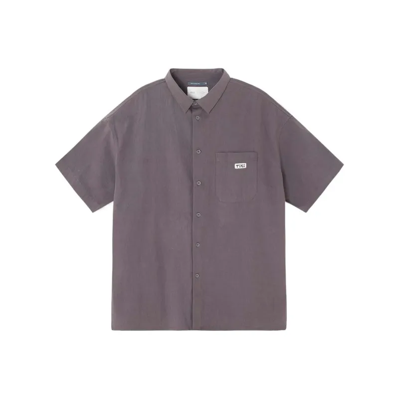 TIKIMOMOKA Solid Color Shirt Summer Unisex-6