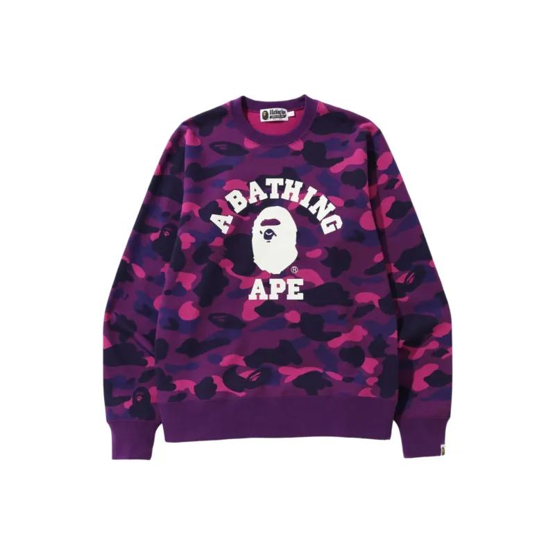 Bape Color Camo College Crewneck-0
