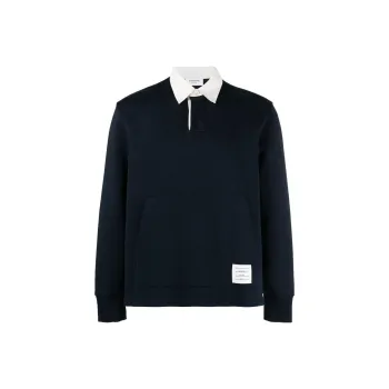THOM BROWNE Polo Shirts Men Blue