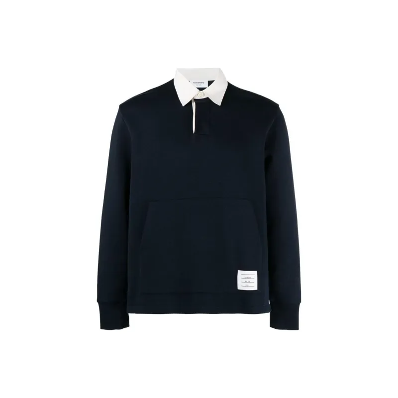 THOM BROWNE Polo Shirts Men Blue-0
