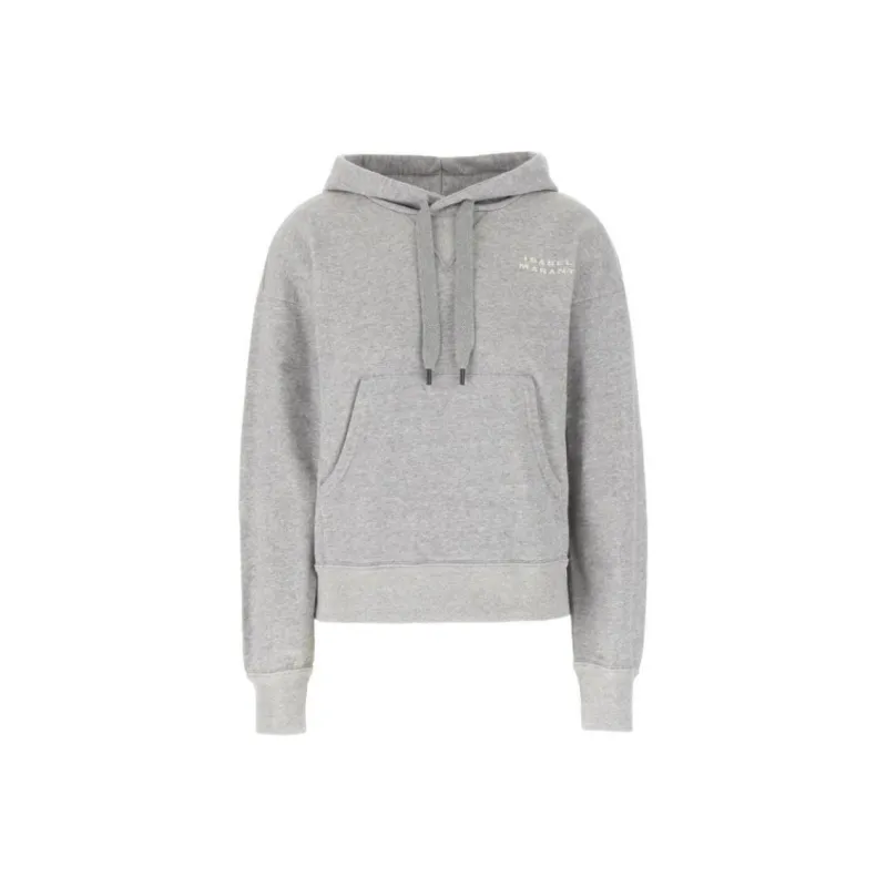 ISABEL MARANT Sylla Logo Embroidered Drawstring Hoodie-0