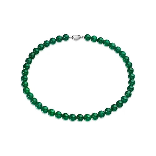 ME LUXE Chalcedony Necklace Collarbone Chain, Ancient Eastern Charm Women's