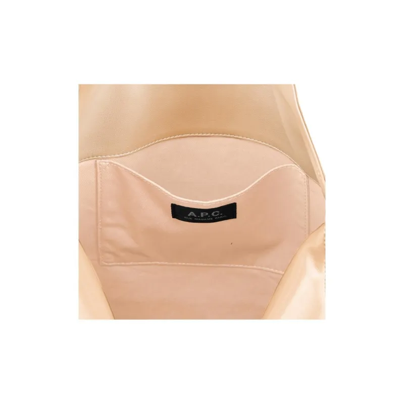 A.P.C Polyurethane Tote Bag, Shopping Bag, Handbag Women's Light Gold-6