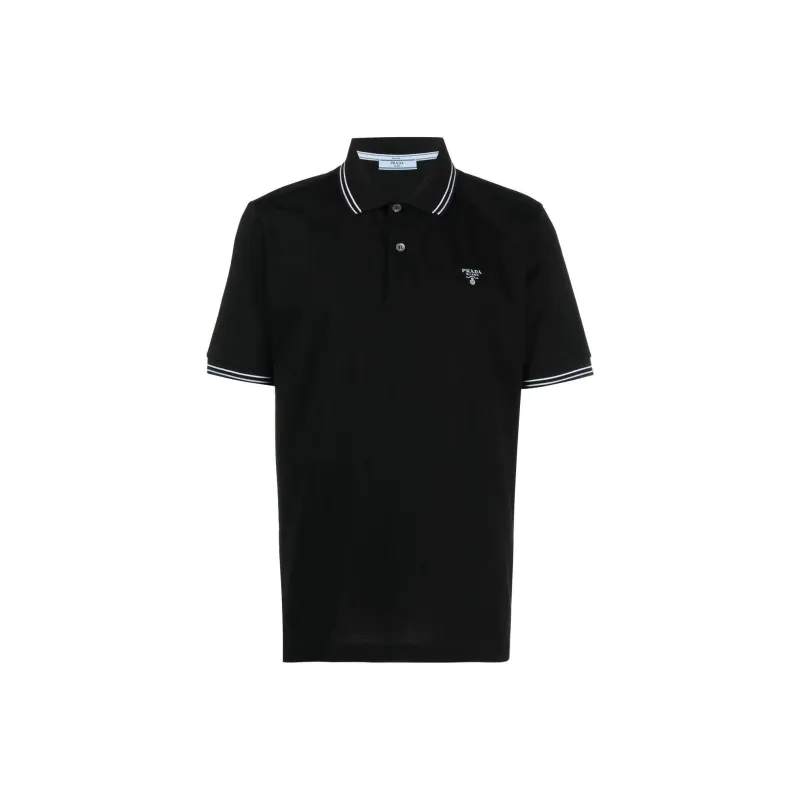 PRADA SS22 Polo Shirt Men's Black-0