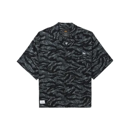 Alpha Industries SS24 Shirt Unisex MLX/Camouflage Gray