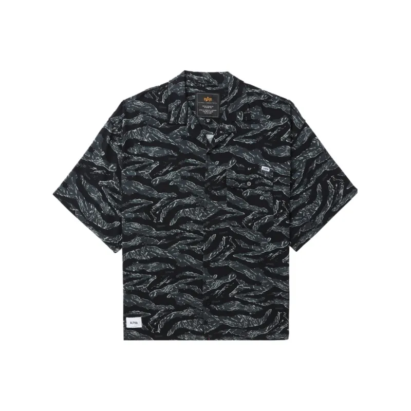 Alpha Industries SS24 Shirt Unisex MLX/Camouflage Gray-0