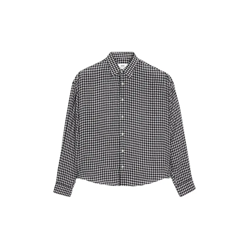 AMIPARIS Vichy Motif Buttoned Shirt-0