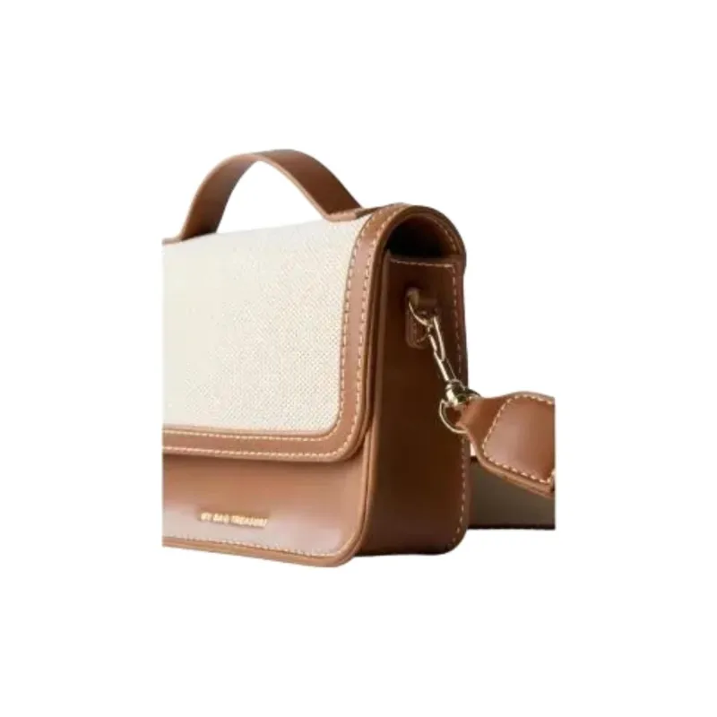 ZARA Polyurethane Shoulder Bag, Crossbody Bag Mini Women's Brown-6