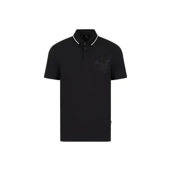 ARMANI EXCHANGE SS23 Polo Shirt Men's Black