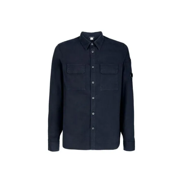 C.P.Company Shirts Men Marine Blue-0