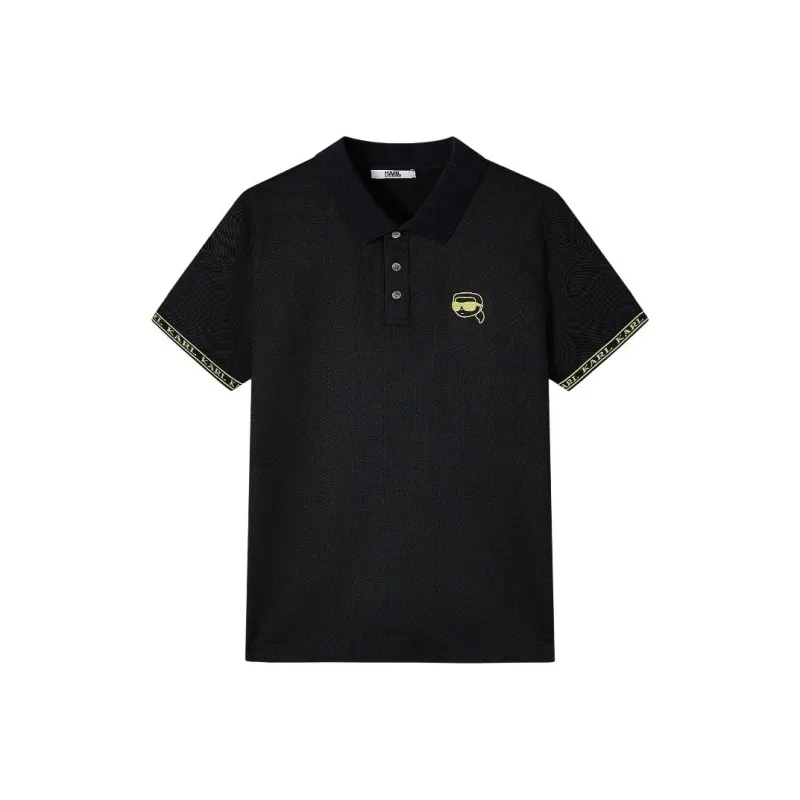 KARL LAGERFELD SS25 Polo Shirt Men's Black-0