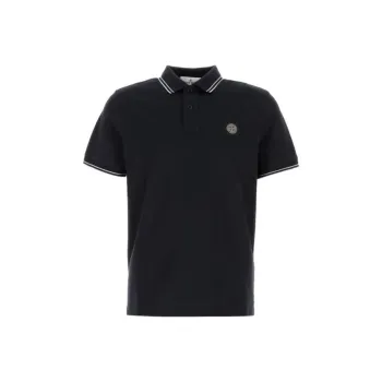 STONE ISLAND Logo Patch Short Sleeved Polo Shirt
