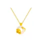 Butterfly Loves Flower Pendant-Peach Blossom[Includes 925 Silver Chain]