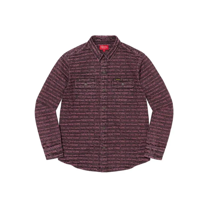 Supreme Multi Type Jacquard Denim Shirt-0