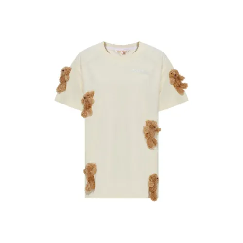 NOISY TEDDY 애프리콧 남녀공용 티셔츠