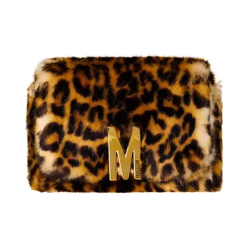 MOSCHINO Polyester Crossbody Bag Shoulder Bag Women's Leopard