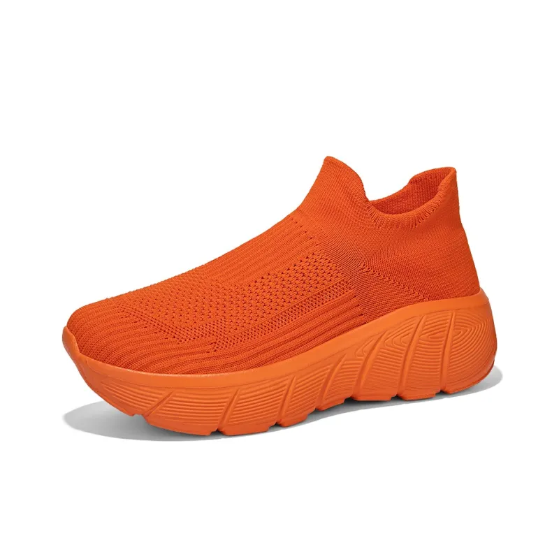 AMICNIEGD Slip Resistant, Abrasion Resistant, Breathable Low Top Chunky Sneakers Unisex-11
