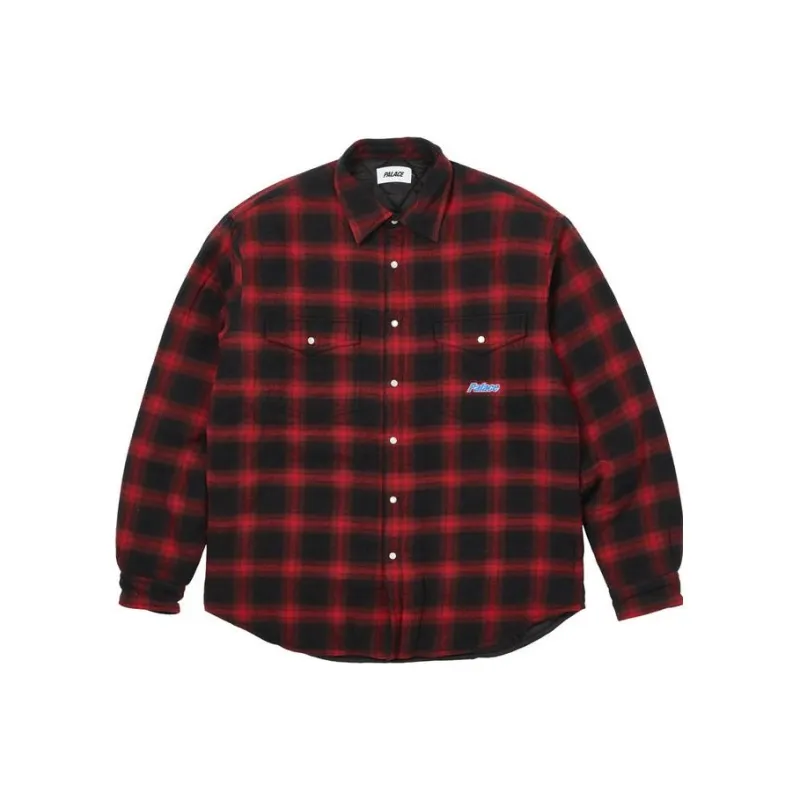 PALACE Therma Yak Thinsulate Shirt 'Red'-0