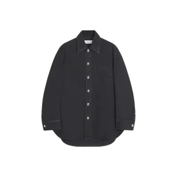 Lanvin Cocoon Button Up Denim Shirt