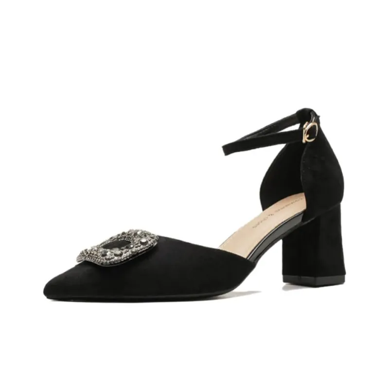 Than Than Me Chunky Heel High Heels Women's-0