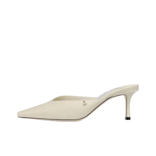 Jimmy Choo Closed Toe Slippers 6.5cm Women's Beige