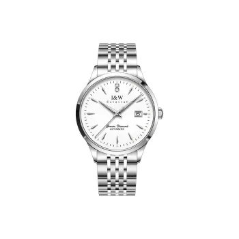 I&W CARNIVAL HWGUOJI Automatic/Manual Mechanical Movement Stainless Steel Strap Men's Watches White Dial