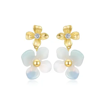 MCK 925 Sterling Silver Needle Earrings Women's
