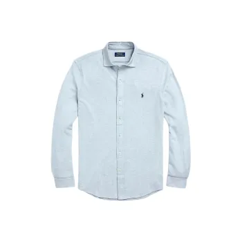 Polo Ralph Lauren Jacquard Textured Mesh Shirt Shirt Men's Light Blue