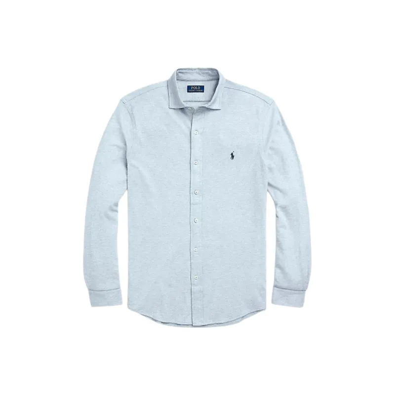 Polo Ralph Lauren Jacquard Textured Mesh Shirt Shirt Men's Light Blue-0