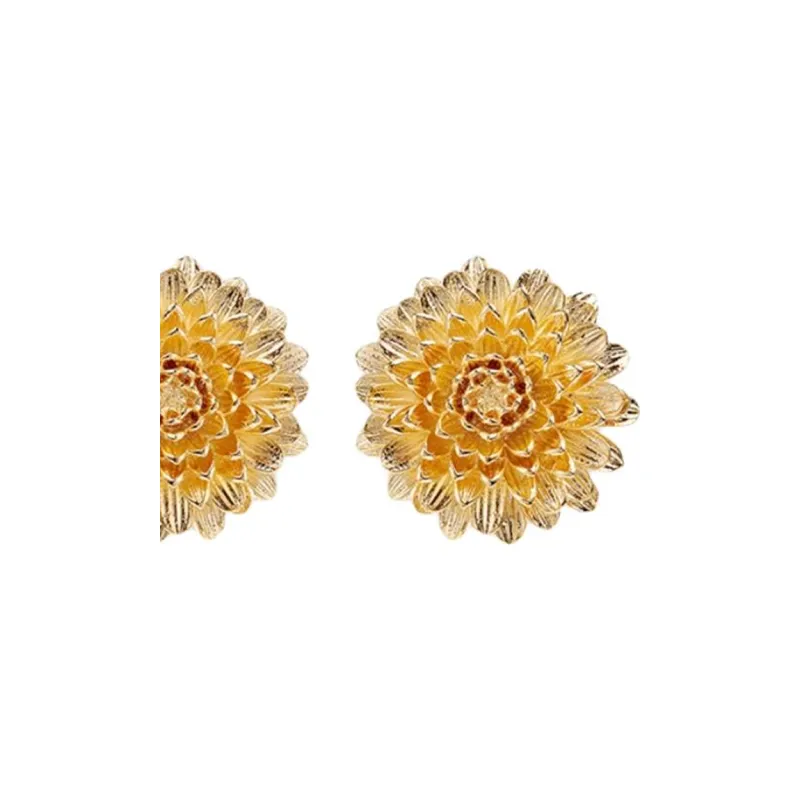 LES NEREIDES Brass Stud Earrings Women's Gold-2