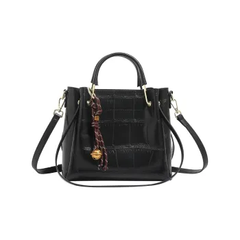 H YXIANG Microfiber Synthetic Leather Shoulder Bag, Crossbody Bag, Handbag Women's Black