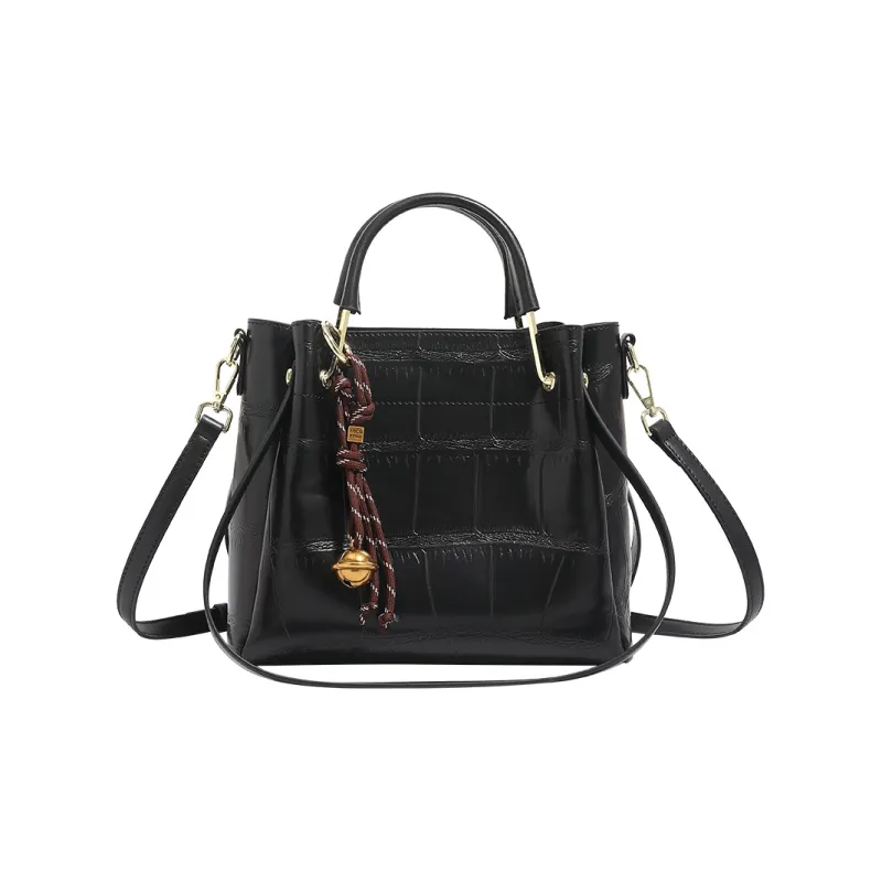 H YXIANG Microfiber Synthetic Leather Shoulder Bag, Crossbody Bag, Handbag Women's Black-0