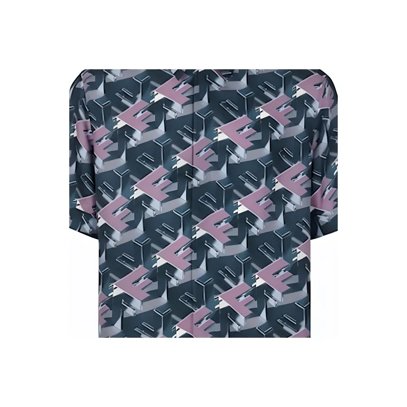 FENDI 3D Effect Short Sleeved Shirt-4