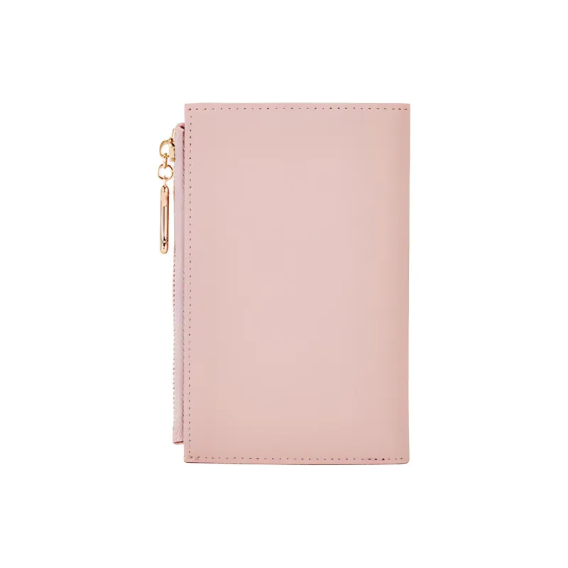 Hush Puppies Cow Leather Wallet, Card Holder Regular Women's Pink/Black/Green/Dark Gray-4