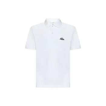 LACOSTE Logo-patch Organic Cotton Polo Top