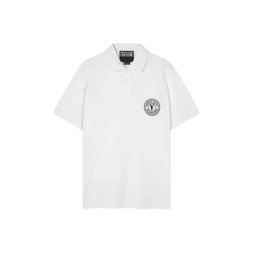 VERSACE Logo embroidered Polo Shirt