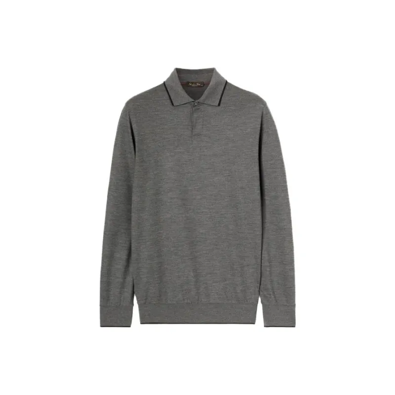 Loro Piana Polo Shirt Men's Light Grey-0