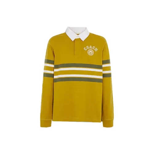 COACH SS23 Polo Shirt Men's Yellow