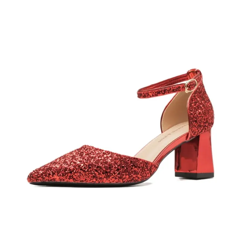 Than Than Me Chunky Heel High Heels Women's-4