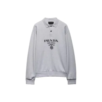 PRADA Polo Shirts Men Gray