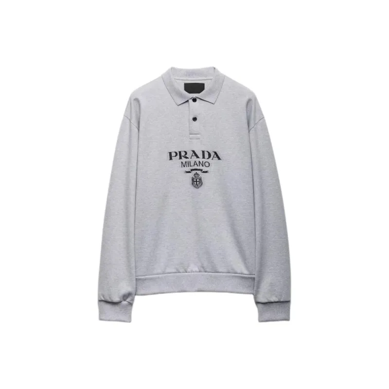 PRADA Polo Shirts Men Gray-0