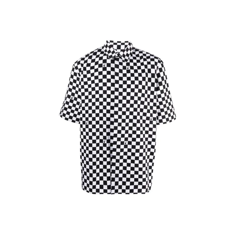 OFF WHITE Check Pattern Short Sleeved Shirt-0
