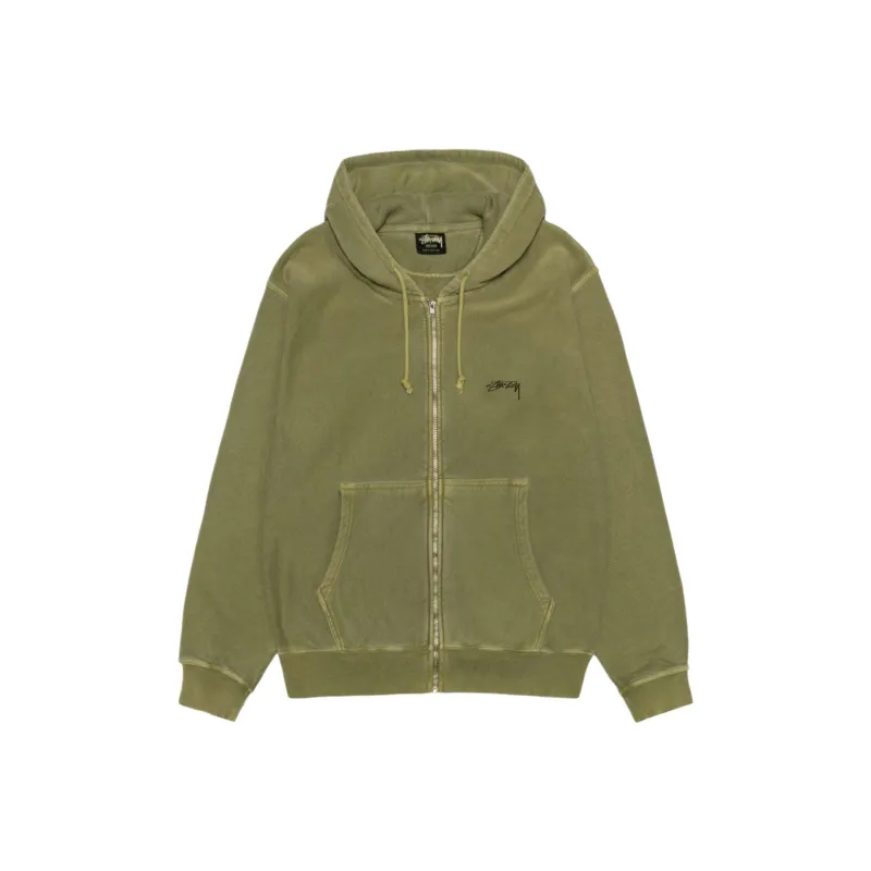 Stussy Smooth Stock Pigment Dyed Zip Hoodie-8