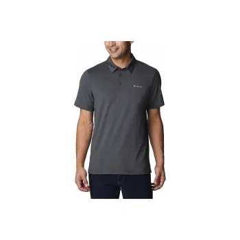 Columbia Tech Polo Shirts Men Dark Gray