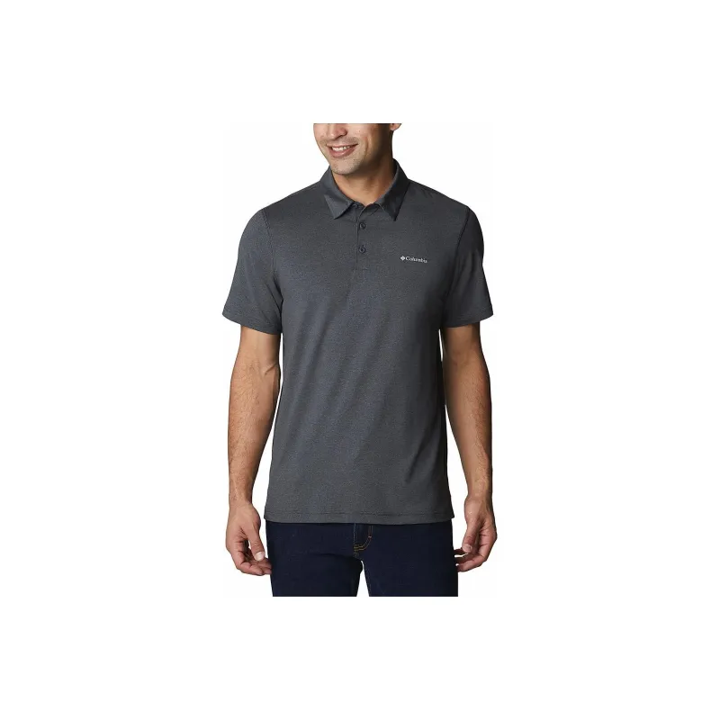 Columbia Tech Trail Polo Shirts Men Dark Gray-0